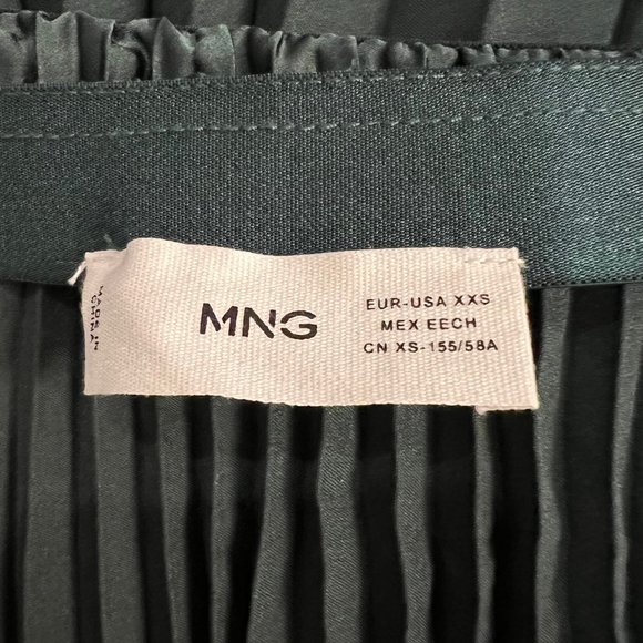 NEW Mango MNG Satin Effect  High Waisted Pleated Midi Skirt - Picture 15 of 16